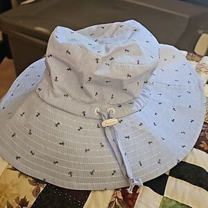 Ami & Li Toddler Sun Cap. Anchor design